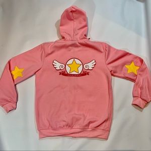 Anime Card Captor Sakura Cosplay Zip Hoodie Unisex Jacket Sweatshirt LARGE